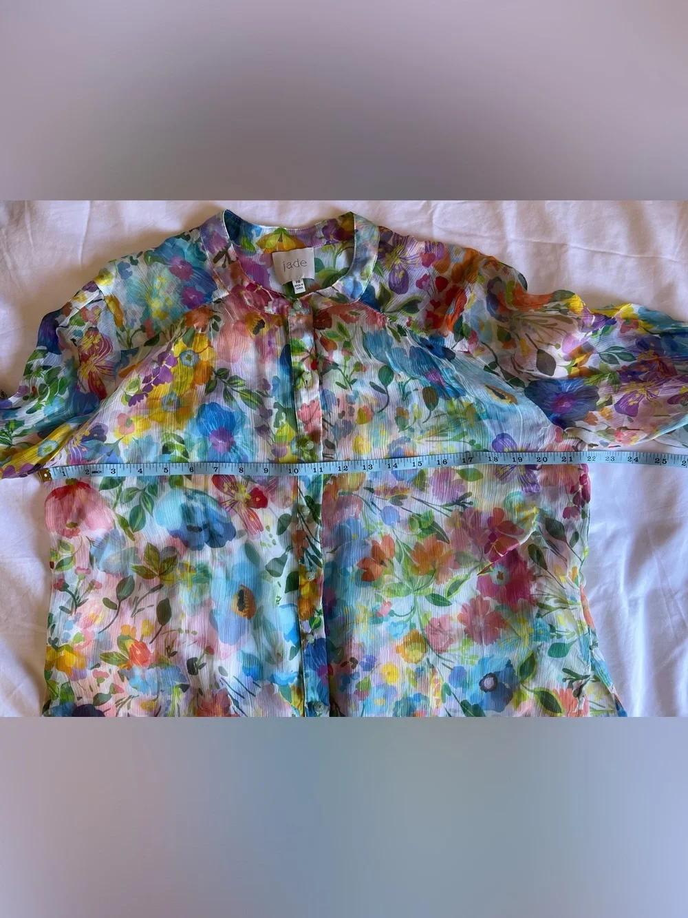 Johnny Was Jade Hunni 100% Silk Blouse